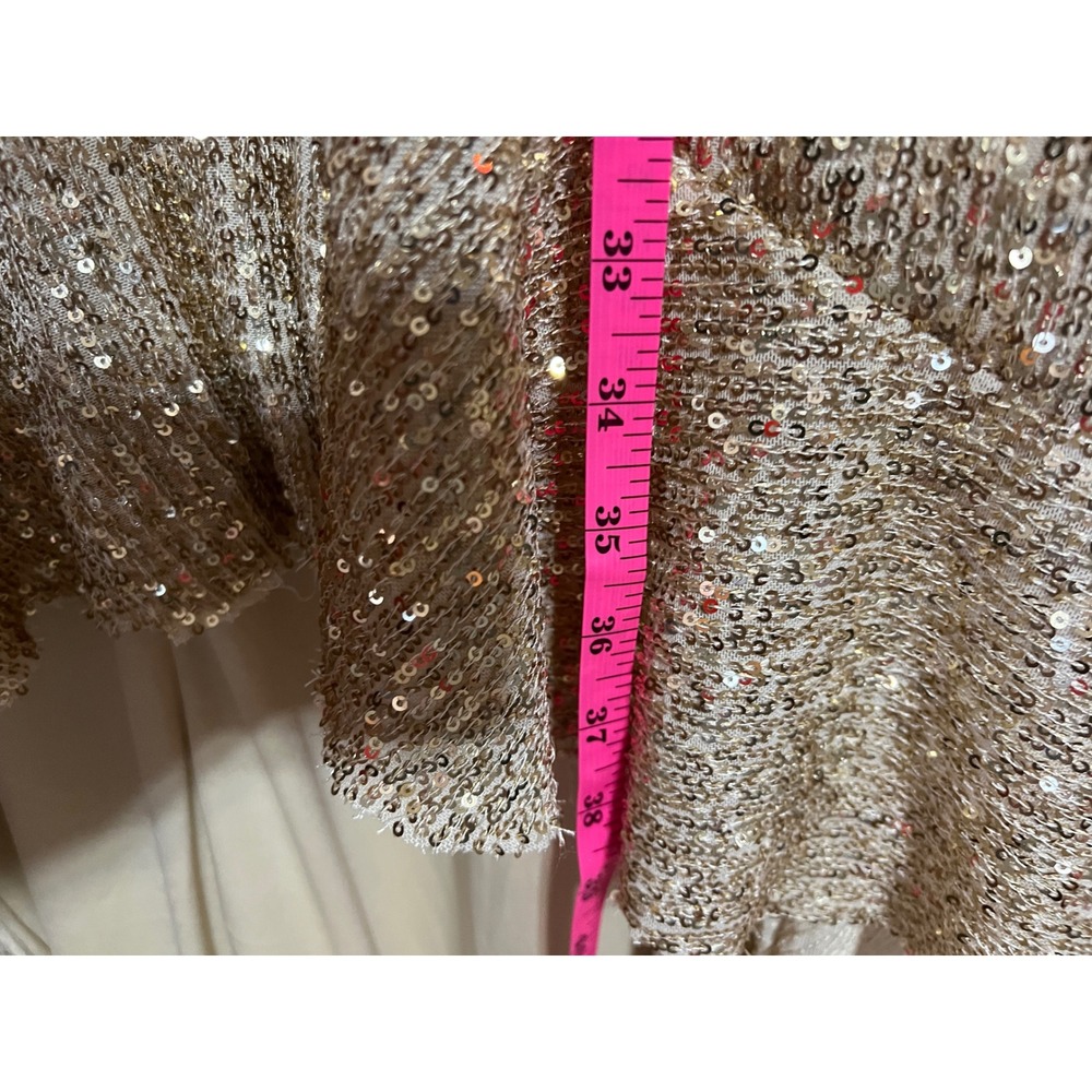 Southern Fried Chics Sequins Ruffle High Low Dress Small Glamorous Evening Party - Picture 8 of 11